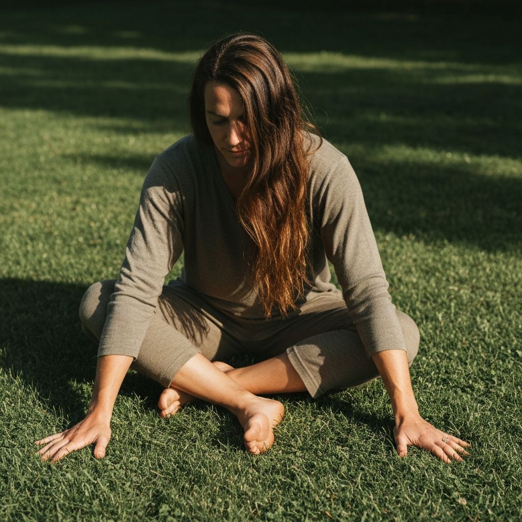 Pessoa conectando com a terra